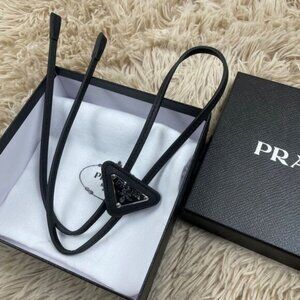 Prad.a Saffiano Leather Bolo Tie Unisex